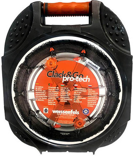 Auto Gs Weissenfels Clack + Go Pro-tech M44 No3 Αντιολισθητικές Αλυσίδες με Πάχος 9mm για Επιβατικό Αυτοκίνητο 2τμχ