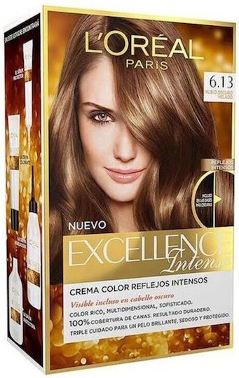 L'Oreal Paris Excellence Intense Боя За Коса 6.13 Тъмно Русо Студено 48мл