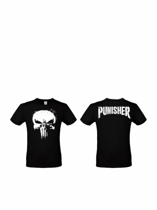 B&C The Punisher T-shirt σε Μαύρο χρώμα