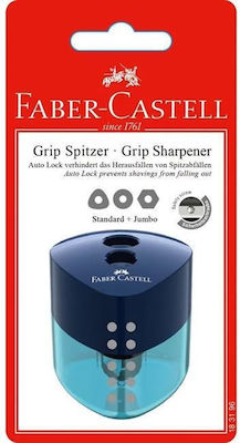 Faber-Castell Grip Plastic Double Pencil Sharpener Blue