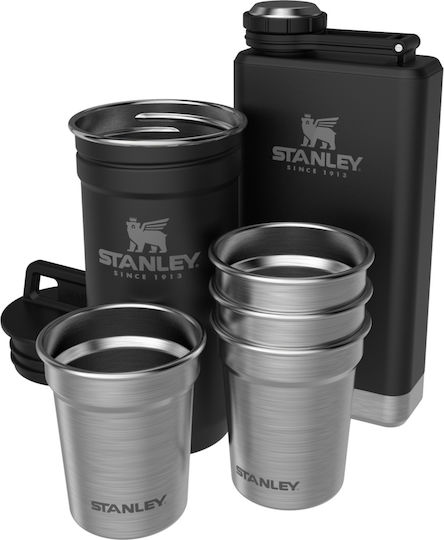Stanley The Pre-Party Shotglass & Flask Camping Set with 4 Glasses & Flask 230ml 6pcs