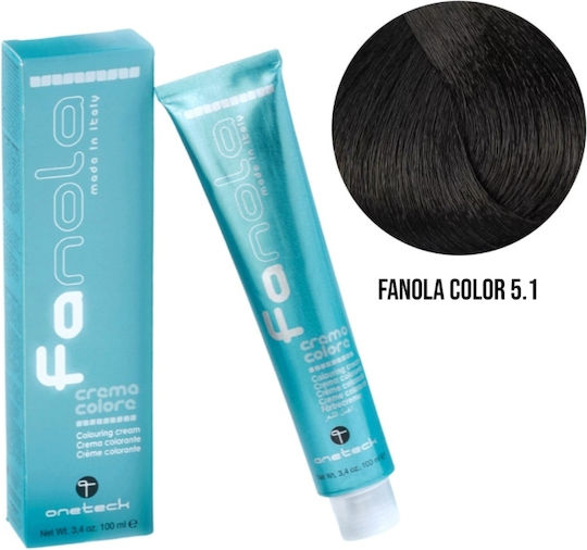 Fanola Крем-Боя За Коса 5.1 Светло Кестеняво Сандре 100мл