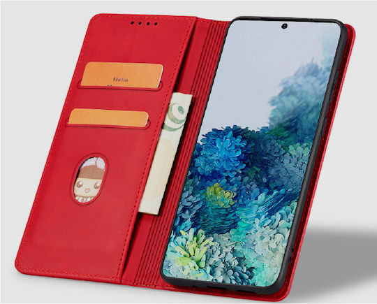 Bodycell Книга Изкуствена кожа Червен (Realme C33)
