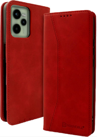 Bodycell Книга Изкуствена кожа Червен (Realme C35)