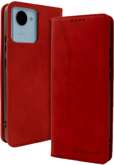 Bodycell Book Piele artificială Roșu (Realme C30)