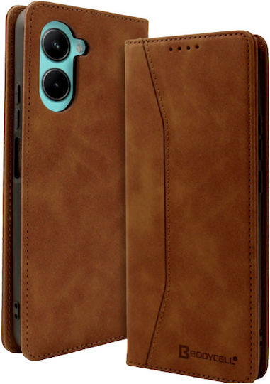 Bodycell Book Synthetic Leather Brown (Realme C33) 04-01055