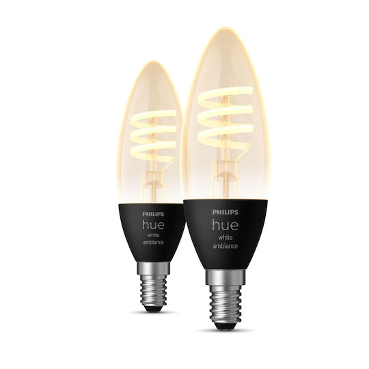 Philips Smart Λάμπες LED 4.6W για Ντουί E14 Ρυθμιζόμενο Λευκό 350lm Dimmable 2τμχ