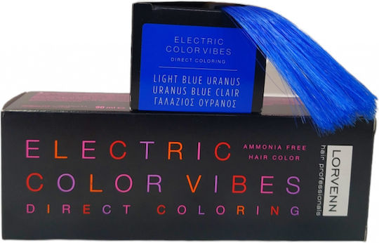 Lorvenn Electric Color Vibes Προσωρινή Βαφή Μαλλιών Χωρίς Αμμωνία Blue Uranus 90ml