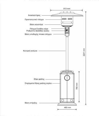 Colorato Gas Stove Mushroom with Efficiency 12kW