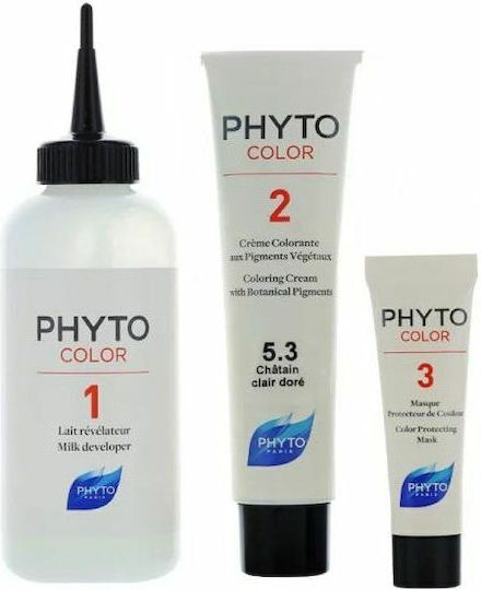 Phyto Phytocolor Βαφή Μαλλιών Χωρίς Αμμωνία 5.3 Καστανό Ανοιχτό Χρυσό 50ml