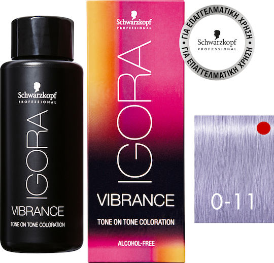 Schwarzkopf Igora Vibrance Προσωρινή Βαφή Μαλλιών Χωρίς Αμμωνία 0-11 60ml