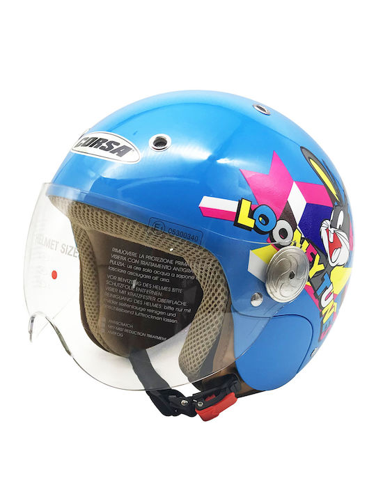Corsa CX300 Blue Παιδικό Κράνος Μηχανής Jet 750gr
