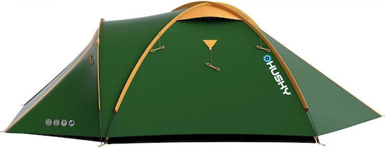 Husky Bizon 3 Classic Camping Tent Igloo Green with Double Cloth for 3 People 410x230x135cm