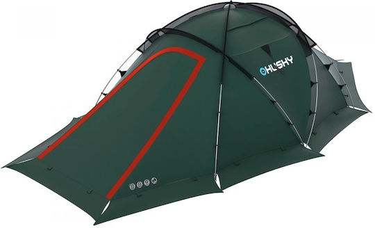 Husky Fighter Σκηνή Camping Igloo Πράσινη με Διπλό Πανί για 3 Άτομα 380x280x130εκ.
