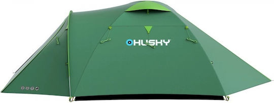 Husky Bizon 3 Plus Winter Camping Igloo Mountaineering Green with Double Cloth for 3 People Waterproof 4000mm 410x220x130cm