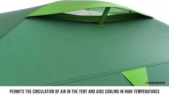 Husky Bizon 3 Plus Winter Camping Igloo Mountaineering Green with Double Cloth for 3 People Waterproof 4000mm 410x220x130cm