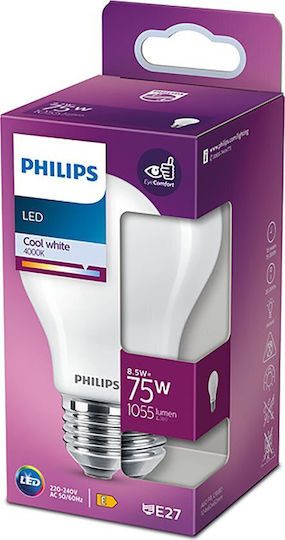 Philips Λάμπα LED 8.5W 104mm για Ντουί E27 Φυσικό Λευκό 1055lm