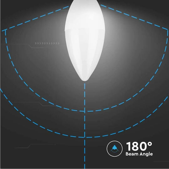 V-TAC VT-1818 LED Bulb 3.7W 100mm for Socket E14 and Shape C37 Natural White 320lm