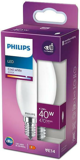 Philips LED Bulb 4.3W for Socket E14 Natural White 470lm