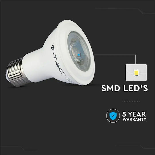 V-TAC VT-220-N LED-Lampe 5.8W 84mm für Fassung E27 und Form PAR20 Kühles Weiß 425lm