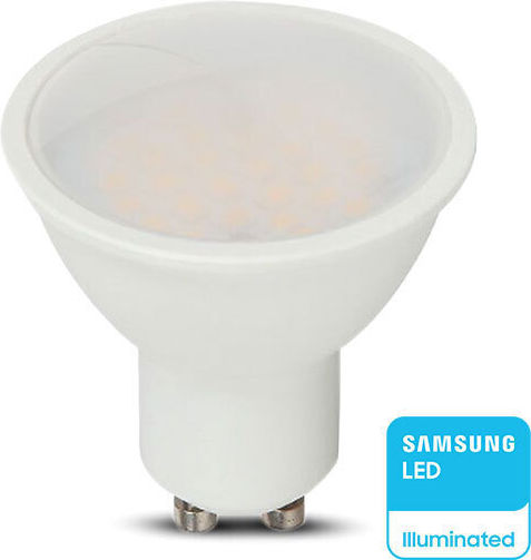 V-TAC Samsung Chip Weiß Vt LED-Lampe 4.5W 80mm für Fassung GU10 und Form MR16 Warmes Weiß 400lm