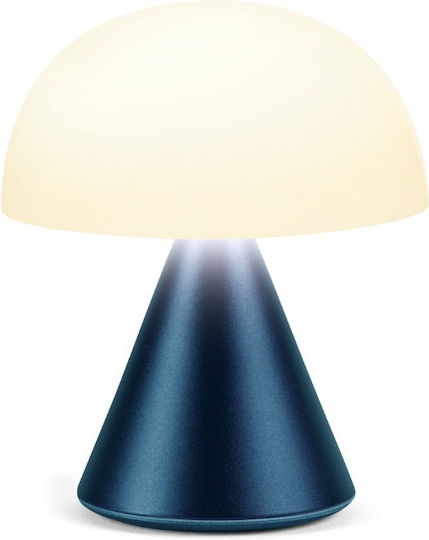 Lexon Metal Lampă de masă LED cu Abajur Alb și Bază Albastru