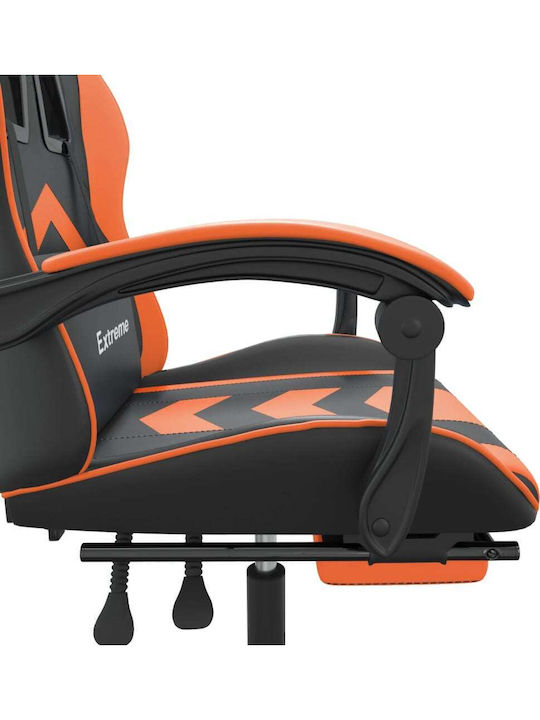 vidaXL 349609 Artificial Leather Gaming Chair with Footrest Orange