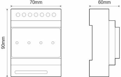 Olympia Electronics RF-54/A Panel Push Switch Ελέγχου Κλειδαριάς, Φωτισμού & Κλιματισμού