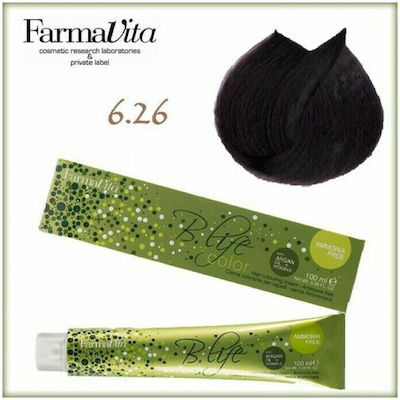 Farmavita B Life Vopsea de Păr fără amoniac 6.26- Blond Violet închis 100ml