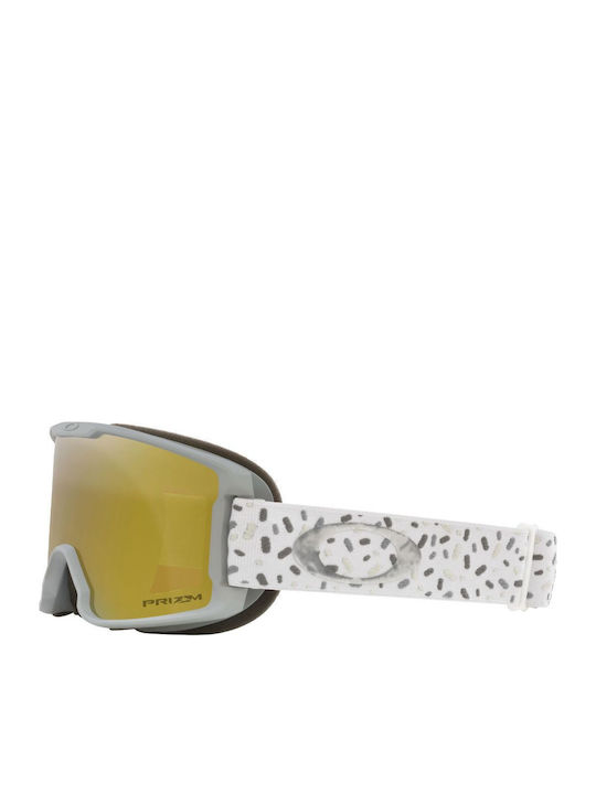 Oakley Line Miner Ski- & Snowboardbrille Erwachsene Weiß mit Linse Getönt in Gelb Farbe