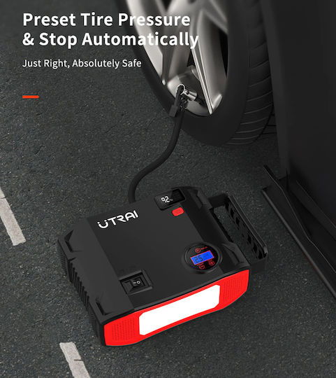 Utrai Jstar 5 Portable Car Battery Jump Starter 24000mAh with Φακό / Power Bank / USB / Pump 12V