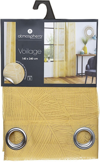 Atmosphera Curtain with Grommets Tropical Ochre 140x240cm