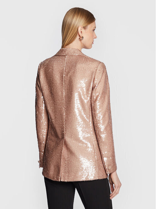 Ted Baker Millei Γυναικείο Σακάκι Ροζ με Παγιέτες