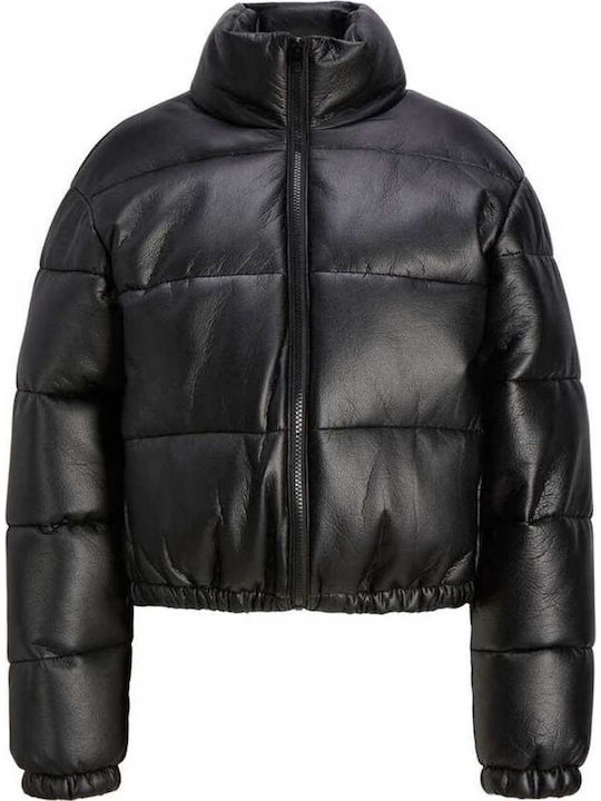 Scurtă Jachetă de femei Puffer Negru