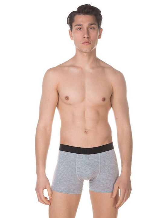 Boxer men's with external elastic band - grey