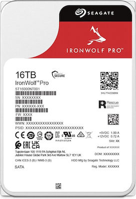 Seagate IronWolf Pro 16TB HDD Hard Disk 3.5" SATA III 7200rpm cu 256MB Cache pentru NAS