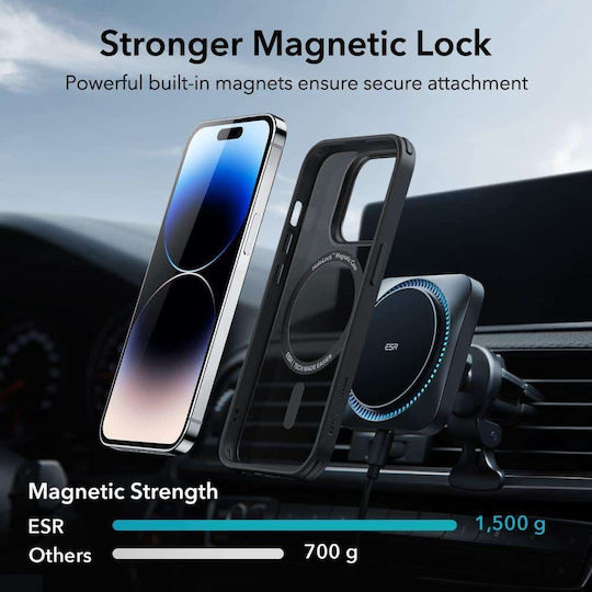 ESR CH Halolock Magsafe Back Cover Silicone / Plastic 0.5mm Frosted Black (iPhone 14 Pro Max)