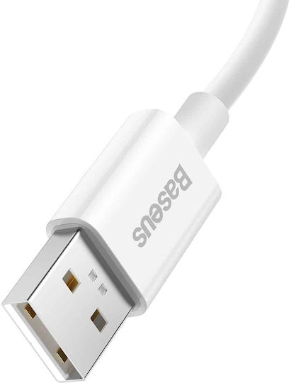 Baseus Superior USB 2.0 Cable USB-C Male - USB-A 65W White 1m CAYS000902