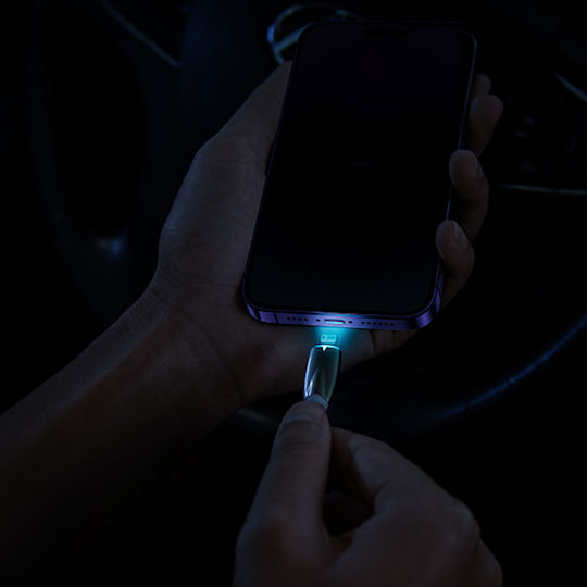 Baseus Glimmer Braided USB to Lightning Cable Μαύρο 2m (CADH000301)
