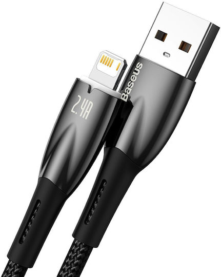 Baseus Glimmer Braided USB to Lightning Cable Μαύρο 2m (CADH000301)
