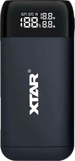 XTAR PB2S USB Charger 2 Batteries Li-ion Size 18650/21700