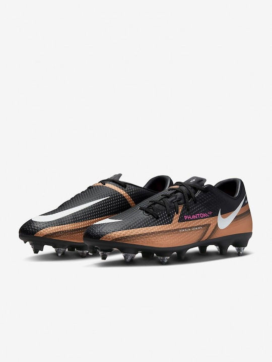 Nike Phantom GT2 Academy Pantofi de Fotbal cu crampoane Cupru Metalic / Negru