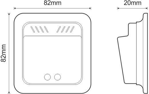 Olympia Electronics RF-43 Waterproof Вграден Стенен картов превключвател Команди с рамка Бял
