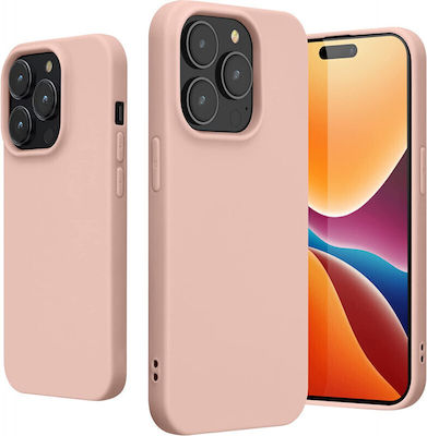 KWmobile Slim Umschlag Rückseite Silikon Dusty Pink (iPhone 14 Pro) 59077.10