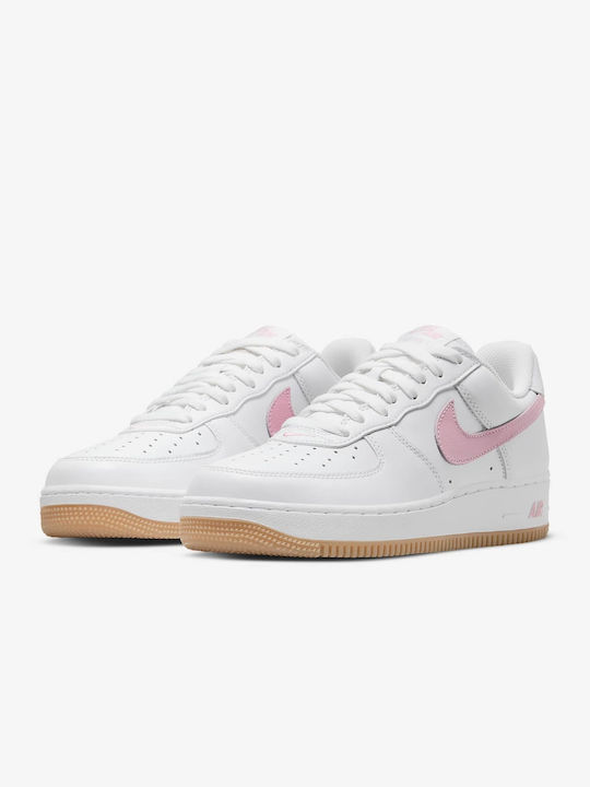 Nike Air Force 1 Ανδρικά Sneakers White / Pink / Gum Yellow / Metallic Gold