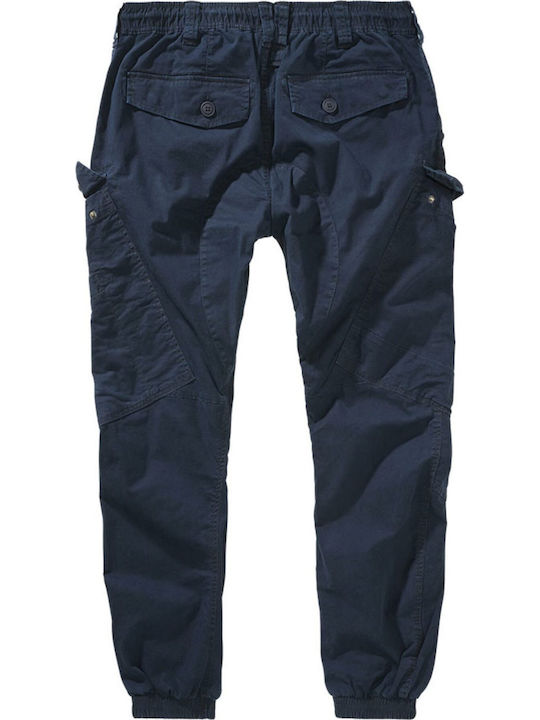 Trousers Cargo Elastic in Slim Fit Navy Blue