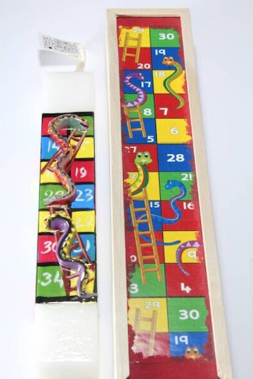 Easter Candle Flat with Box Snakes and Ladders