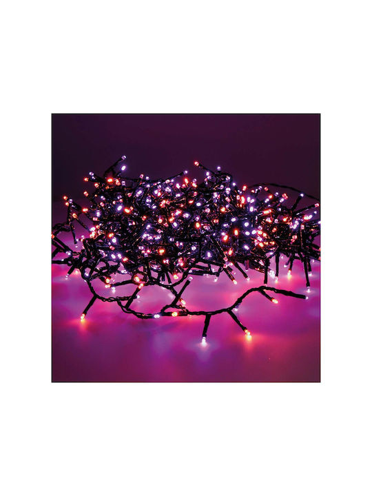 Light Bulb LED 19μ Colorful In String with Black Cable Lumineo