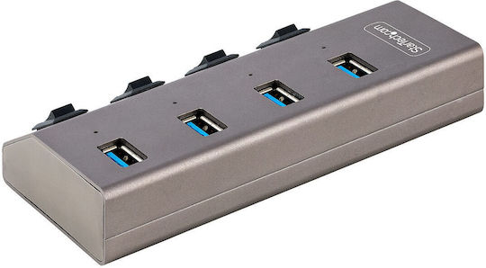 StarTech USB-Hub Mit 4 Anschlüssen USB 3.2 Mit Micro-USB-B Anschluss Grau