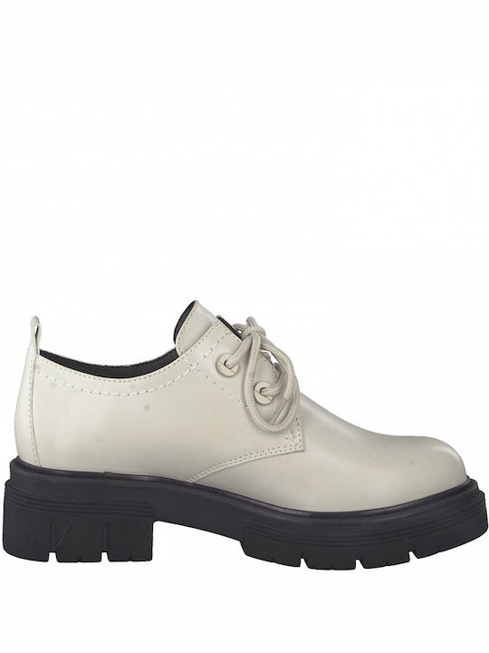 Marco Tozzi Women's Leather Oxford Shoes White 2-23717-29 409